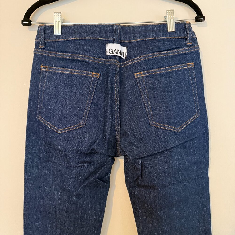 GANNI Side Slit Dark Wash Jeans - Picture 6 of 9